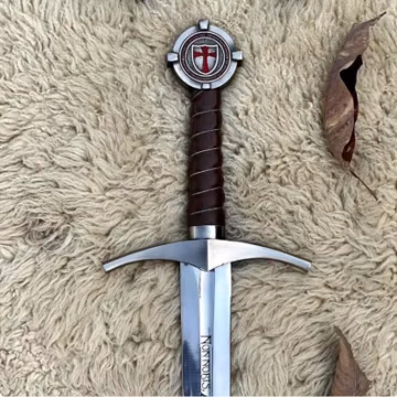 Accolade Knight Sword with Scabbard – 36 Inch Medieval Crusader Style Carbon Steel Blade