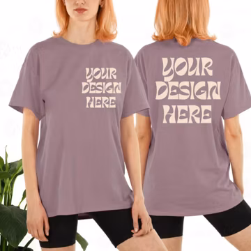 Gildan 64000 Shirt Front and Back Mockup Paragon Tee G64000 Women Mock