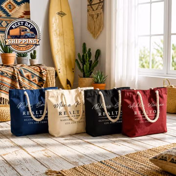 Custom Realtor Tote Bag, Realtor Closing Gift, Real Estate Team Tote, Open House Tote, Broker Gift Tote, Realtor Event Bag