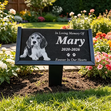 Custom Pet Memorial Stone, Personalized Dog Grave Marker with Photo, Engraved Granite Headstone for Garden, Pet Loss Gift,gravestone
