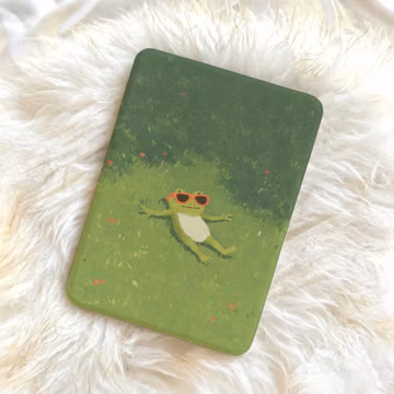 Relaxing Frog in Grass Magnetic Detachable Kindle Case Kobo Clara Colour Case Strapped Kobo Case Paperwhite 12th Case Gift for Him/Her