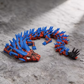 Spider-Man Dragon Articulated Figure β 3D Printed Avengers Adult Desk Decor
