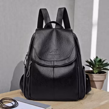 Women Large Capacity Leather Backpack Purse Vintage Style School Travel Bag Ladies Bookbag Rucksack