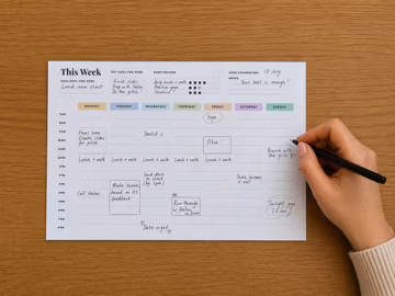 Printable Weekly Time Blocking Planner A4 Undated Schedule Instant Download