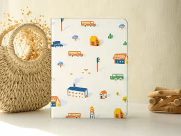Kidcore Town House Bus iPad Case with Pen Slot,iPad Air 8/7/6th 13" 11" Cover,iPad Pro 2025/2024/2022,iPad Mini 7/6/5th 8.3" 7.9",Gifts
