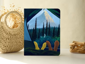 Snow Mountain Camping iPad Case with Pen Slot,iPad Air 8/7/6th 13" 11" Cover,iPad Pro 2025/2024/2022,iPad Mini 7/6/5th 8.3" 7.9",Gifts