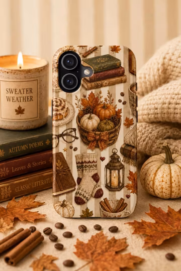 Cozy Autumn Reading Club Phone Case Fall Cottagecore iPhone Case Vintage Bookish Harvest Phone Cover Cozy Fall Aesthetic Gift