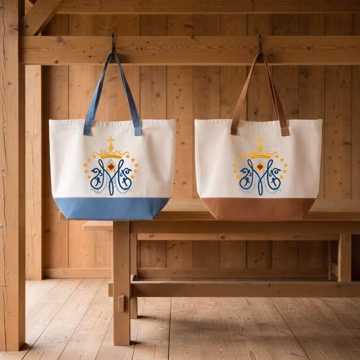 Marian Cross Tote Bag, Marian Catholic Tote Bag, Virgin Mary Bag, Marian Catholic Tote Bag, Marian Symbol Bag, Catholic Marian Bag