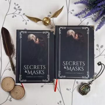 Secrets & Masks Hardcover Book Set 2-Volumes, Dramione Fanfiction, Dark Romance Inspired Collector Edition, Book Lover Gift