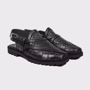 Men's Handmade Black Leather Sandals Summer Comfort Footwear