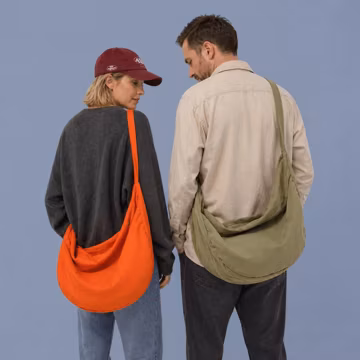Large Canvas Slouchy Hobo Bag, Casual Street Style Crossbody Shoulder Bag