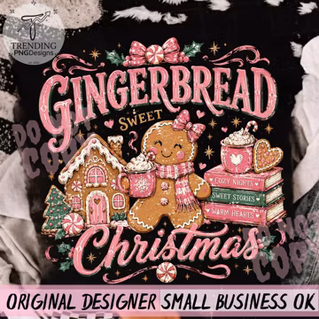 Gingerbread Coquette Bow PNG, Christmas Season Png, Toddler Christmas PNG, girly Christmas png, Retro Holiday Sublimation (Digital Download)