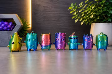 3D Printed Holofoil Sprite Keychain | Iridescent Color Shift Collectible
