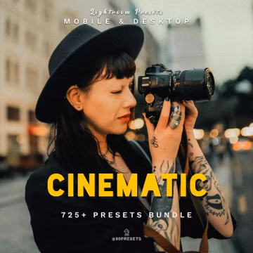 725+ Best Cinematic Lightroom Presets Bundle | Ultimate Film Look, Cinematic and Moody Tones, Professional Color Grading | Mobile & Desktop