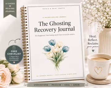 Ghosting Recovery Journal, He Ghosted Me Healing Workbook, Breakup & Moving On Printable, No Contact Tracker Log, Journal for Women PDF