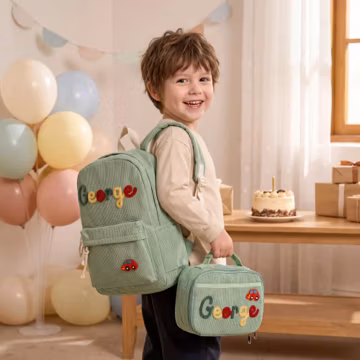 Personalized Set - Backpack and Lunchbag - Back to School Gift - School Lunch Bag - Back to School - Student Gift