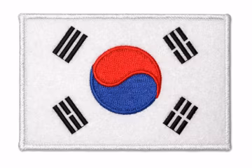 South Korea Flag Patch Embroidered Iron On Korean Flag Badge