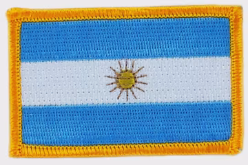 Argentina Flag Patch Embroidered Iron On Argentinian Badge | Good Patch For Cap