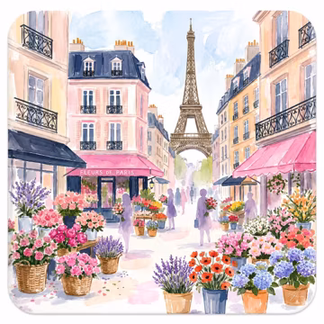 Paris American Mahjong Mat, French Floral Mahjong Table Mat, Eiffel Tower Game Night Mat, Non Slip Mahjong Gift for Players USA