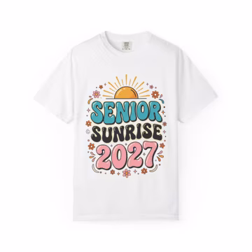 Senior Sunrise 2027 T-Shirt, Class of 2027 Graduation Gift, High School Senior Shirt, Last First Day Graphic Tee