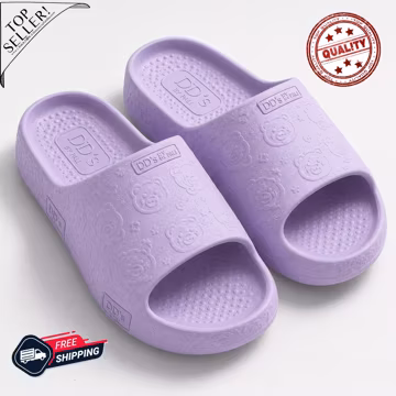 Cute Bear Shower Slippers for Women & Men, Soft EVA Bathroom Slides, Non Slip House Slippers, Lightweight Spa Sandals, UNISEX SHOES