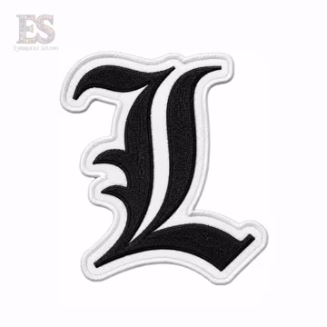 Anime Manga Letter L Embroidered Patch