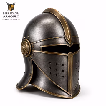 Handmade Medieval Knight Helmet Gothic Crusader Helm Steel Armour