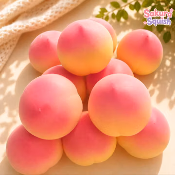 Jumbo Peach Squishy: Slow Rising Kawaii Sensory Fidget Toy, Stress Relief Desk Accessory