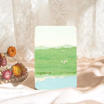 Green Meadow Rabbit Landscape Kindle Case Cover,Custom Name Kindle Protective Cover,All New Kindle,Paperwhite 12th 11th Gen 6.8Kindle Cover