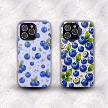 Blueberry Kawaii Fruit Case | Cute Blue Fruit Print Design | Sweet Berry Phone Case | Fruit Lover Gift | Samsung & iPhone Case