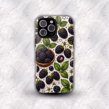 Blackberry Kawaii Case | Cute Berry Botanical Design | Foraged Fruit Phone Case | Berry Gift | Samsung & iPhone Case
