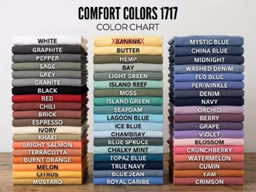 Comfort Colors Blank 1717 T-Shirt, Unisex, Women's, Men's, Vintage Washed, 100% Cotton, Garment Dyed, Distressed, Short Sleeve