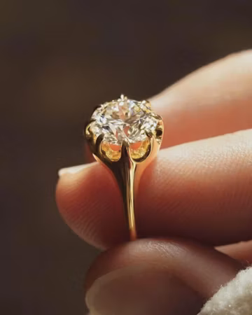 Vintage Crown Setting Ring
