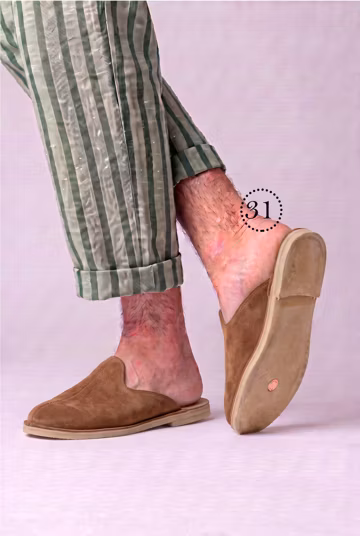 Men Handmade Leather Barefoot Sandals – Minimalist Grounding Summer Footwear