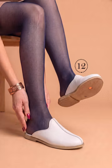 Women Leather Turkish Barefoot Slippers: Handmade Women's Slip-Ons
