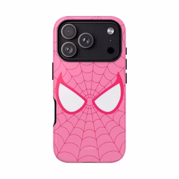 Pink Spiderman Inspired iPhone Case | Cute Web Pattern Protective Case | Aesthetic Shockproof Phone Cover for iPhone