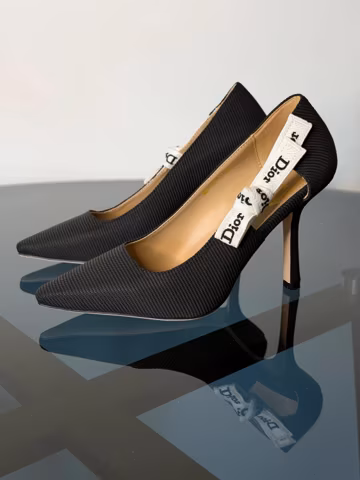 Christian Dior Dio(r)evolution Black Technical Fabric Pumps – Size EU 38
