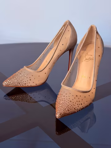 Vintage Christian Louboutin Crystal Mesh Pumps – Size 38