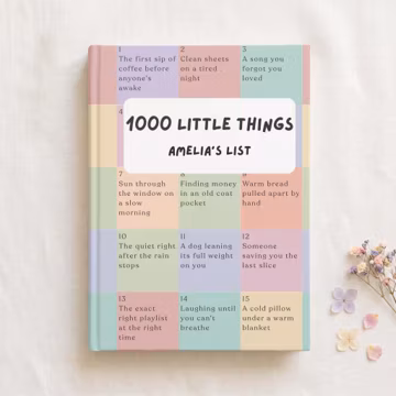 Personalized Gratitude Journal 1000 Little Things Custom Name Notebook Mindfulness Gift For Her Self Care Daily Joy Diary Positivity