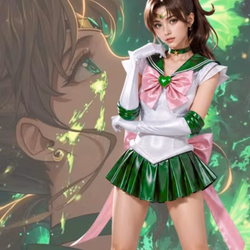 Anime Inspired Green Cosplay Leather Dress, Women's Fantasy Costume, Handmade Leather Mini Dress, Comic Con Outfit, Cosplay Fashion