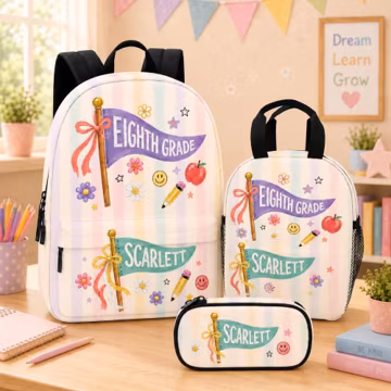 Personalized Kids Backpack, Custom Name, Back to School Gifts, Custom Grade, Backpack Set 2026, Back To School, Daycare Bag