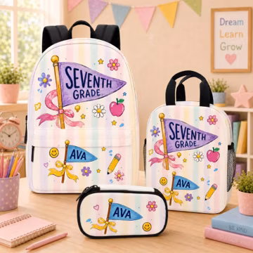 Personalized Kids Backpack, Custom Grade School Bag, Custom Name, Back to School Gifts, Backpack Set 2026, Back To School, Daycare Bag