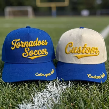 Custom Text 3D Embroidered Baseball Cap: Personalized Athletic Sport Hats