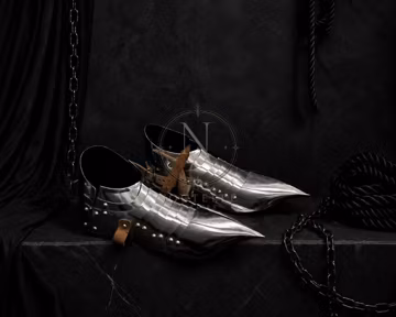 Medieval Steel Sabatons | Gothic Armored Shoes | Handmade Knight Foot Armor | Renaissance Faire Armor | LARP Costume Boots