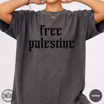 Free Palestine Shirt, Gothic Protest Tee For Women, Human Rights Gift, Justice Graphic Tee, Gaza Aid Solidarity Top, Ceasefire Now Gift