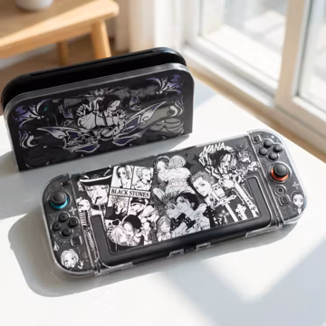 Nana Anime Nintendo Switch Case, Transparent Split Protective Cover, Kawaii Switch OLED / Switch 2 Shell, Cute Gamer Gift