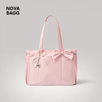 Pink Kawaii Bow Tote Bag Soft Girl Shoulder Handbag
