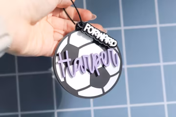 Personalized Soccer Bag Tag | Backpack Accessory for Kids | Sports Name Tag | Custom Team Gift