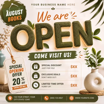 August Booking Flyer, Template Summer Beauty Flyer, Canva Editable Hair, Nails Lashes Makeup, August Books Open, DIY text, instant download