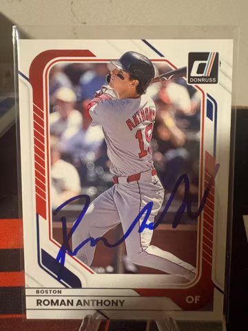 Roman Anthony autograph with cert